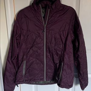 LL bean purple pack away jacket